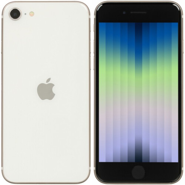 4.7" Смартфон Apple iPhone SE 64 ГБ белый 2022 [2x3.2 + 4x1.8 ГГц, 3 Гб, 1 SIM, IPS, 1334x750, камера 12 Мп, 3G, 4G, 5G GPS, 1821 мА*ч]