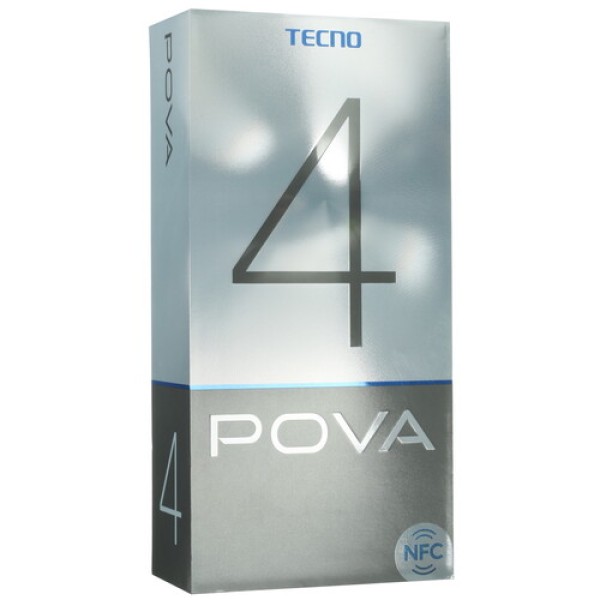 Смартфон Tecno Pova 4 8/128Gb [6,82"/LTE/NFC/Cam50Mpx+QVGA/6000mAh/Cryolite Blue]