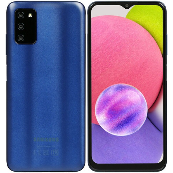 6.5" Смартфон Samsung Galaxy A03s 64 ГБ синий [8x2.3 ГГц, 4 Гб, 2 SIM, TFT, 1600x720, камера 13+2+2 Мп, 4G, GPS, 5000 мА*ч]