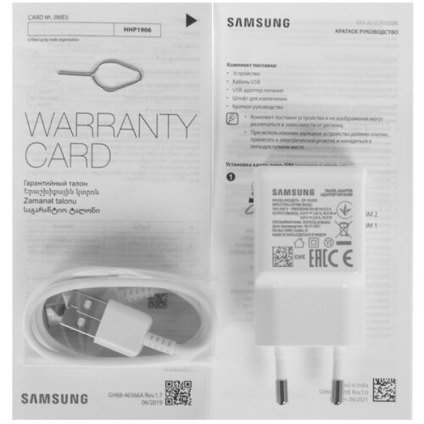 6.5" Смартфон Samsung Galaxy A12 64 ГБ синий (А127F)
