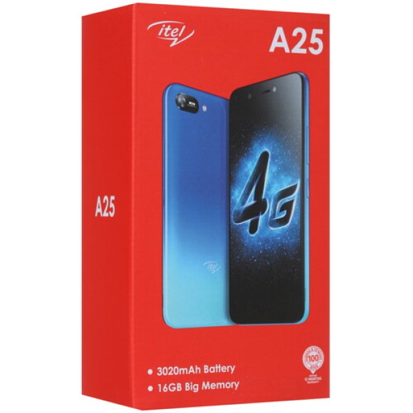 5" Смартфон Itel A25 16 ГБ голубой