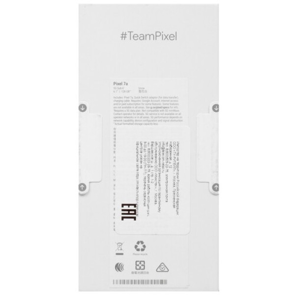 6.1" Смартфон Google Pixel 7a 128 ГБ белый