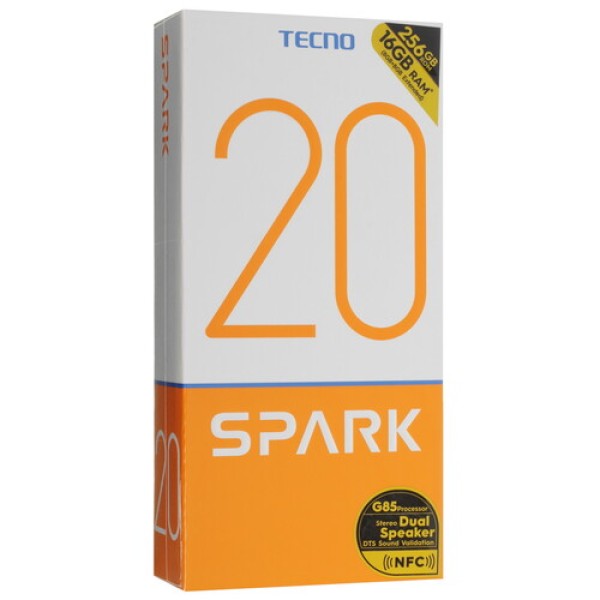 6.56" Смартфон Tecno SPARK 20 256 ГБ черный