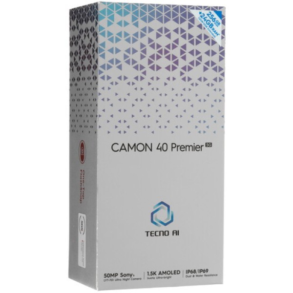 6.67" Смартфон Tecno CAMON 40 Premier 5G 256 ГБ бирюзовый