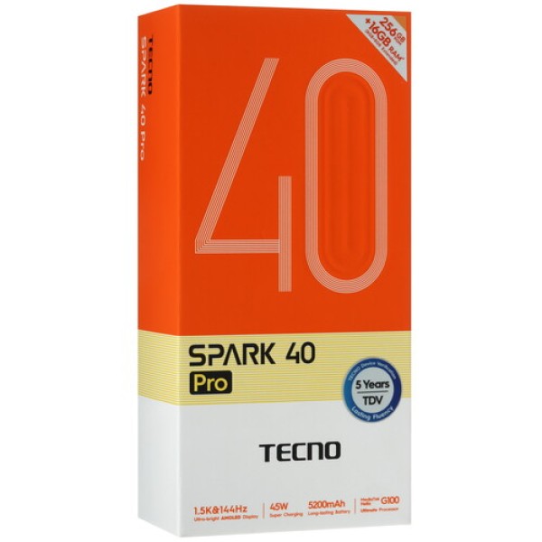 6.78" Смартфон Tecno SPARK 40 Pro 256 ГБ серый