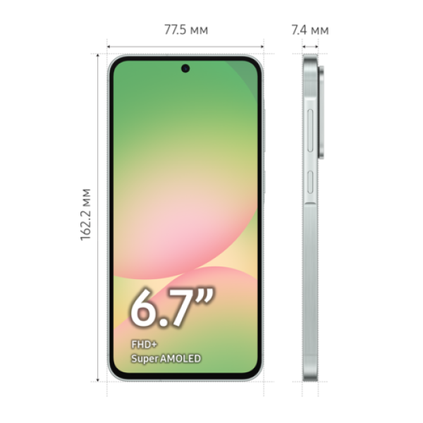 6.7" Смартфон Samsung Galaxy A56 128 ГБ зеленый