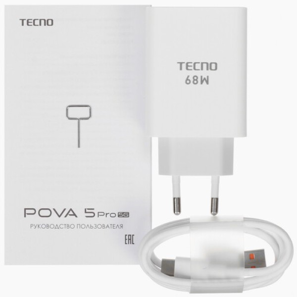 6.8" Смартфон Tecno POVA 5 Pro 5G 128 ГБ черный