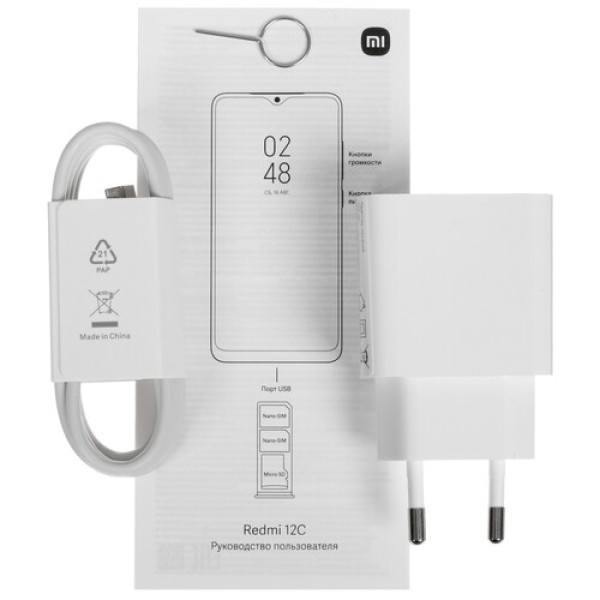 6.71" Смартфон Xiaomi Redmi 12C 128 ГБ синий