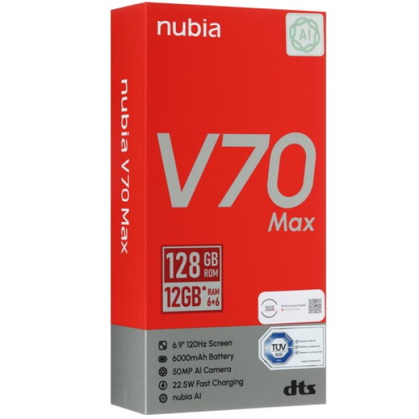6.9" Смартфон Nubia V70 Max 128 ГБ зеленый