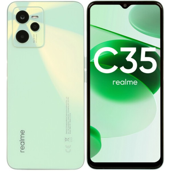 6.6" Смартфон realme C35 128 ГБ зеленый
