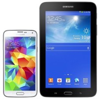 Смартфон Samsung SM-G900 Galaxy S5 5.1" 16Gb White + Планшет Samsung Tab 3 Lite 4x2.5Ghz/2048Mb/1920x1080/SAmoled/3G/LTE