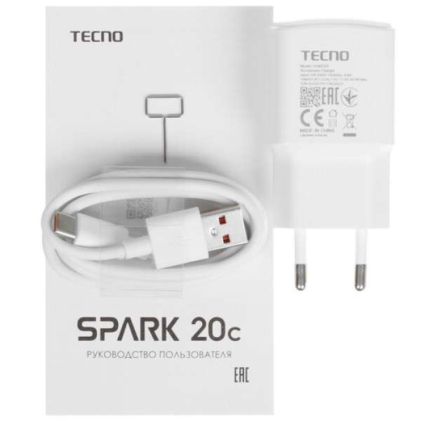 6.56" Смартфон Tecno SPARK 20C 256 ГБ зеленый
