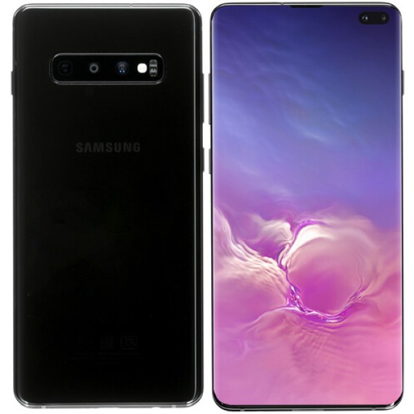 Смартфон Samsung S10+ 6.4" 128Gb Ceramic Black 8(2x2.0Ghz+2x2.0Ghz+4x1.0Ghz)/8Gb/3040x1440/DynamicAMOLED/LTE/NFC/IP68/Cam16+12+12/4100mAh/Android 9.0