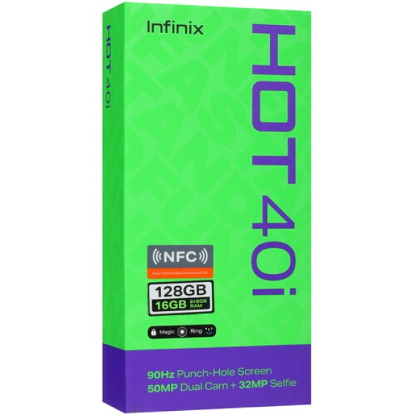 6.56" Смартфон Infinix HOT 40i 128 ГБ голубой