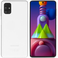 Смартфон Samsung SM-M515 Galaxy M51 6.67" 128Gb White QualcommSM7150/6Gb/sAmoled/LTE/Cam64+12+5+5/32Mp/7000mAh/Android