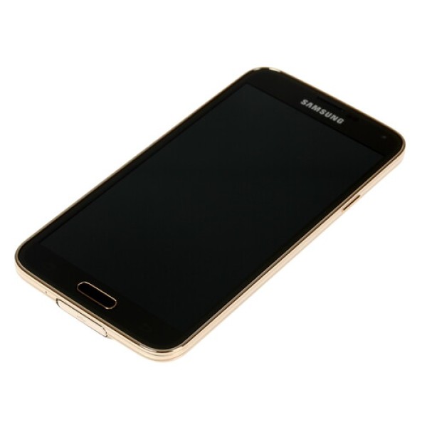 Смартфон Samsung SM-G900 Galaxy S5 5.1" 16Gb Gold 4x2.5Ghz/2048Mb/1920x1080/SuperAmoled/3G/LTE/GPS/Cam16/Android 4.4