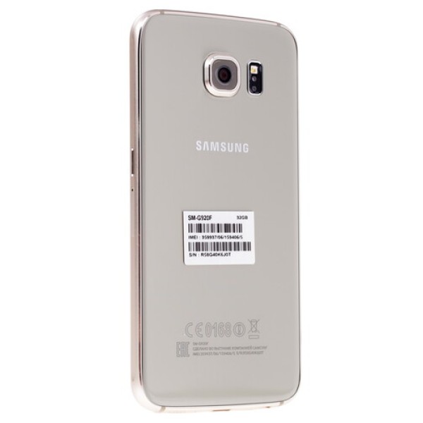 Смартфон Samsung SM-G920 Galaxy S6 5.1" 32Gb Gold 8x1.5Ghz/3072Mb/2560x1440/3G/LTE6/GPS/Cam16/2550mAh/Android 5.0