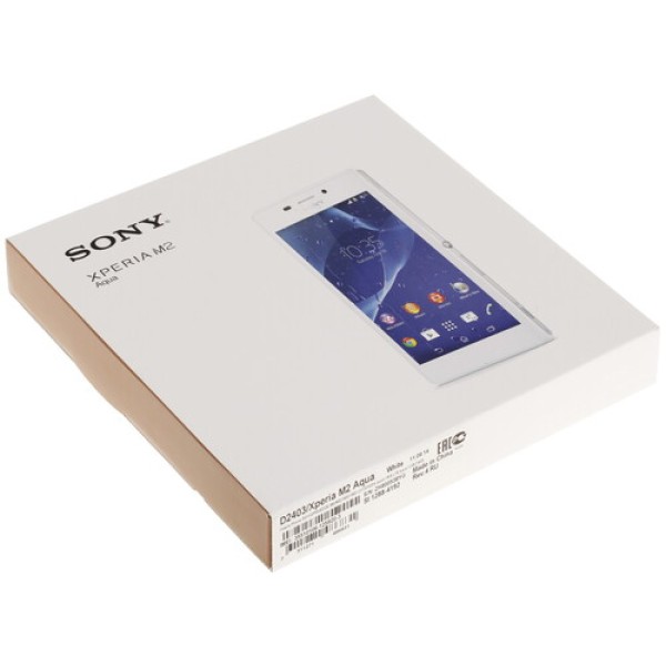 Смартфон Sony XPERIA M2 Aqua 4.8" 8Gb White 4x1.2Ghz/1024Mb/960x540/IPS/3G/LTE/GPS/Cam8/Android 4.4