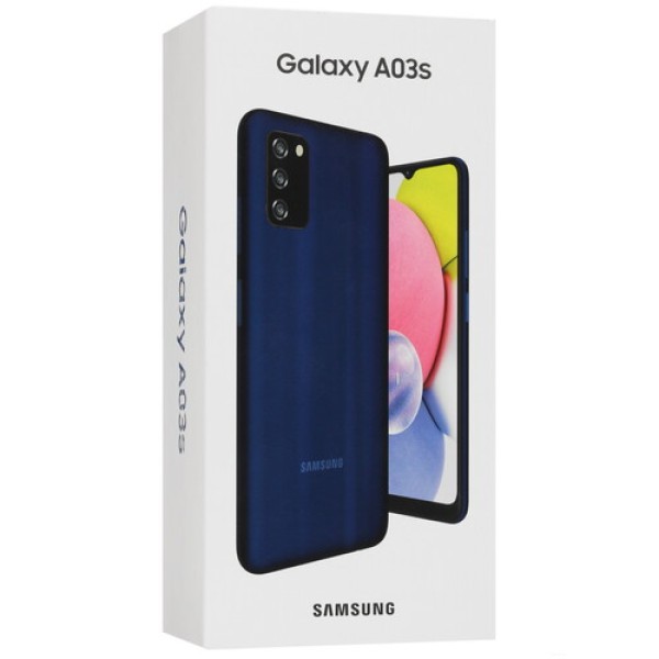 6.5" Смартфон Samsung Galaxy A03s 64 ГБ синий [8x2.3 ГГц, 4 Гб, 2 SIM, TFT, 1600x720, камера 13+2+2 Мп, 4G, GPS, 5000 мА*ч]