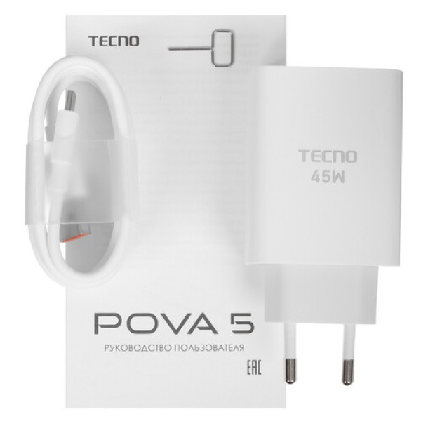 6.8" Смартфон Tecno POVA 5 128 ГБ синий