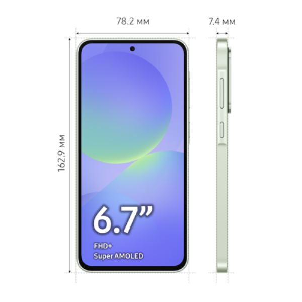 6.7" Смартфон Samsung Galaxy A36 256 ГБ зеленый