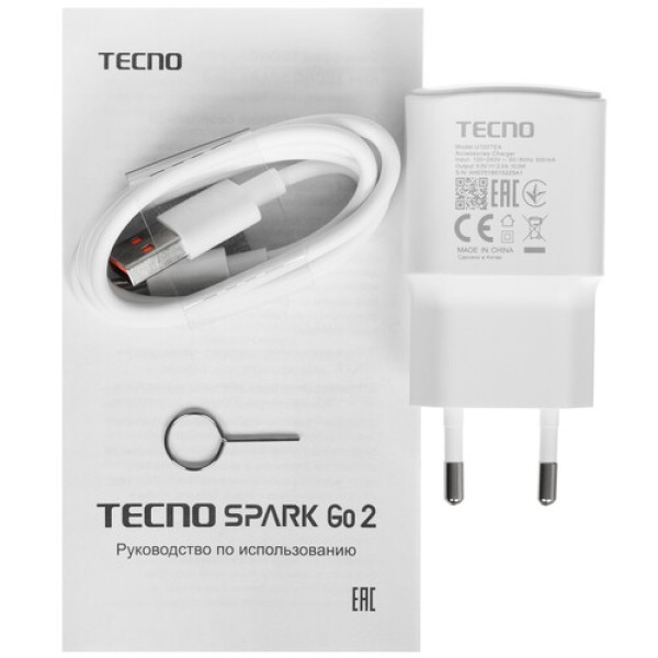 6.67" Смартфон Tecno SPARK GO 2 128 ГБ зеленый