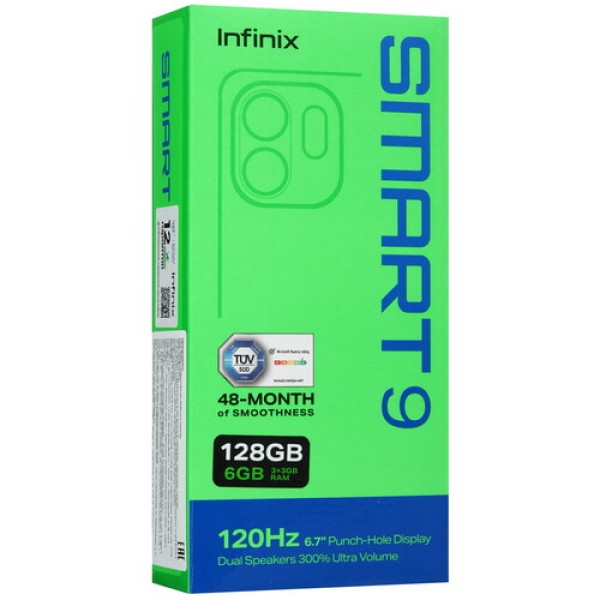 6.7" Смартфон Infinix SMART 9 128 ГБ черный
