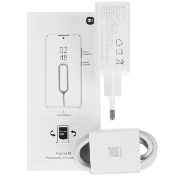 Смартфон Xiaomi 13 8/256Gb [6.36"/5G/NFC/Cam50Mpx/4500mAh/White]