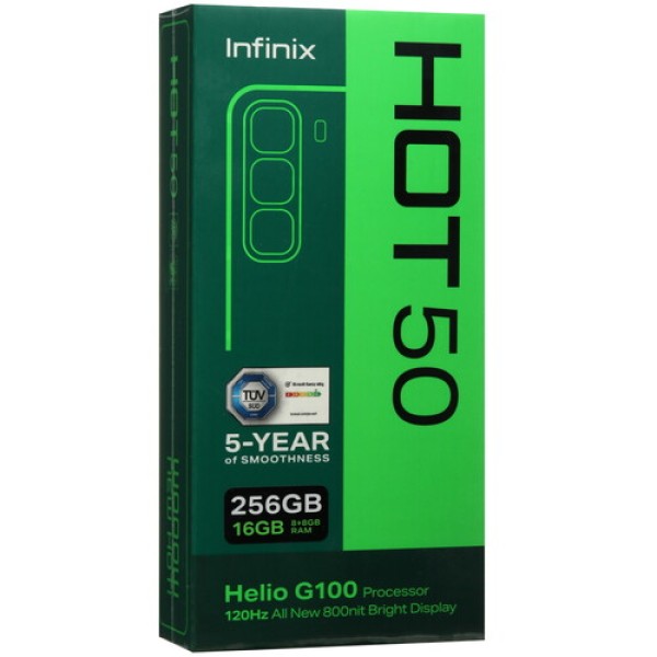 6.78" Смартфон Infinix HOT 50 256 ГБ зеленый