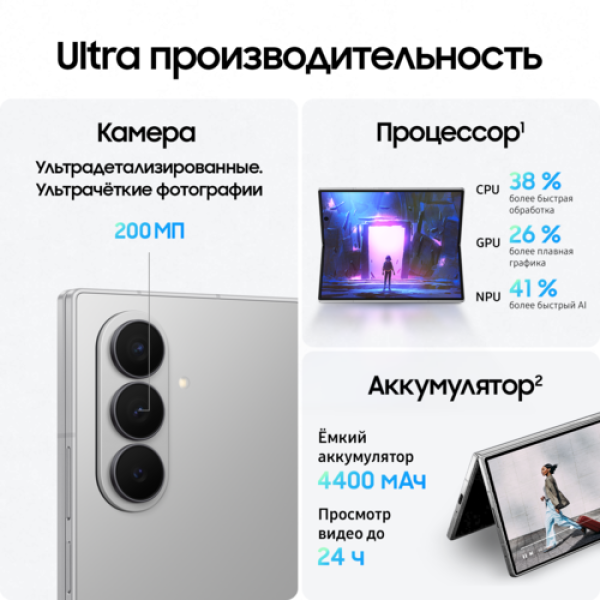 8" Смартфон Samsung Galaxy Z Fold7 512 ГБ серый