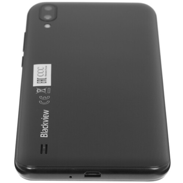 Смартфон Blackview A60 Black 6" 16Gb 4x1.3Ghz/1024Mb/1132x540/IPS/2SIM/3G/8MpxAF+2FF/4080mAh