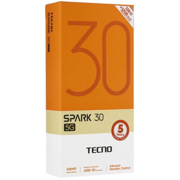 6.67" Смартфон Tecno SPARK 30 5G 128 ГБ черный