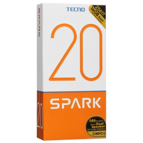 6.56" Смартфон Tecno SPARK 20 256 ГБ золотистый