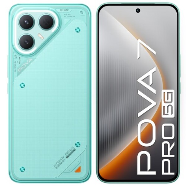 6.78" Смартфон Tecno POVA 7 Pro 5G 256 ГБ бирюзовый