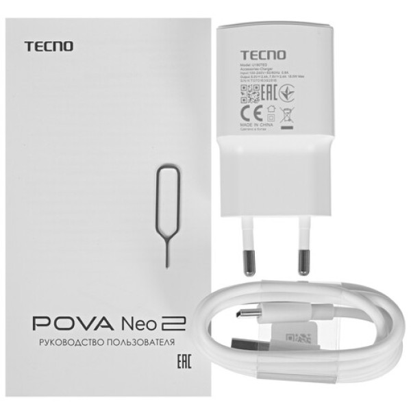 Смартфон Tecno Pova Neo 2 4/64Gb [6,82"/LTE/NFC/Cam16Mpx+0,08Mpx/7000mAh/Uranolith Grey]