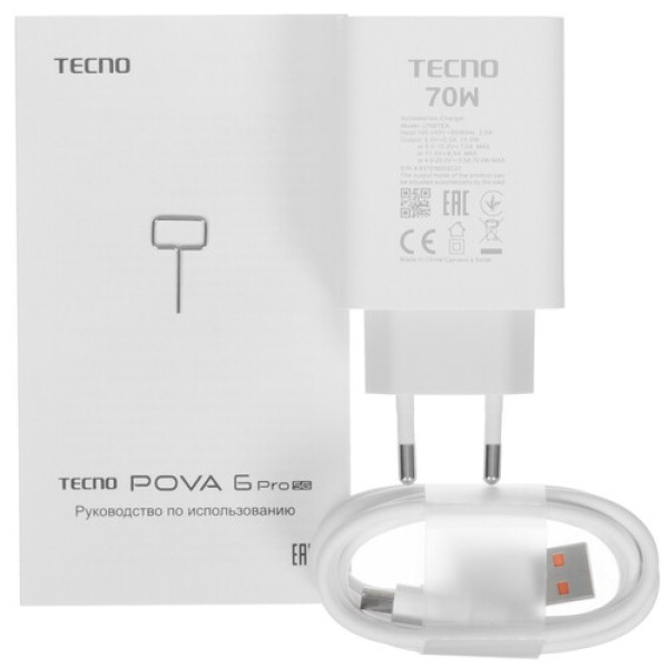 6.8" Смартфон Tecno POVA 6 Pro 5G 256 ГБ серый