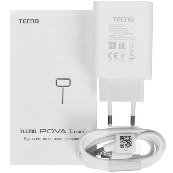 6.8" Смартфон Tecno POVA 6 Neo 128 ГБ черный