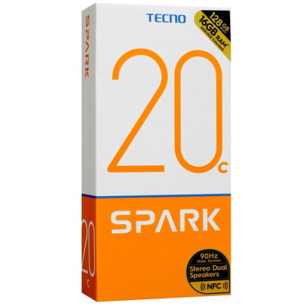 6.56" Смартфон Tecno SPARK 20C 128 ГБ белый
