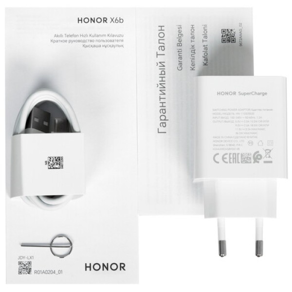 6.56" Смартфон HONOR X6b 256 ГБ черный