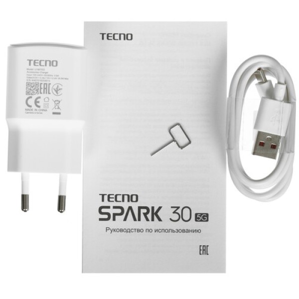 6.67" Смартфон Tecno SPARK 30 5G 128 ГБ черный