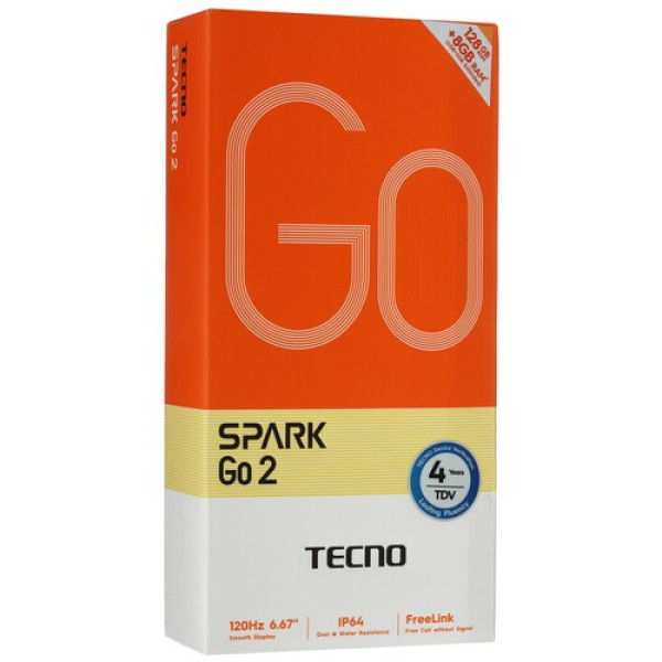 6.67" Смартфон Tecno SPARK GO 2 128 ГБ зеленый