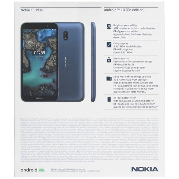 Смартфон Nokia C1 Plus 5,45" 16Gb Red /1024Mb/1440x720/2SIM/LTE/Cam5+5/2500mAh/Android 10