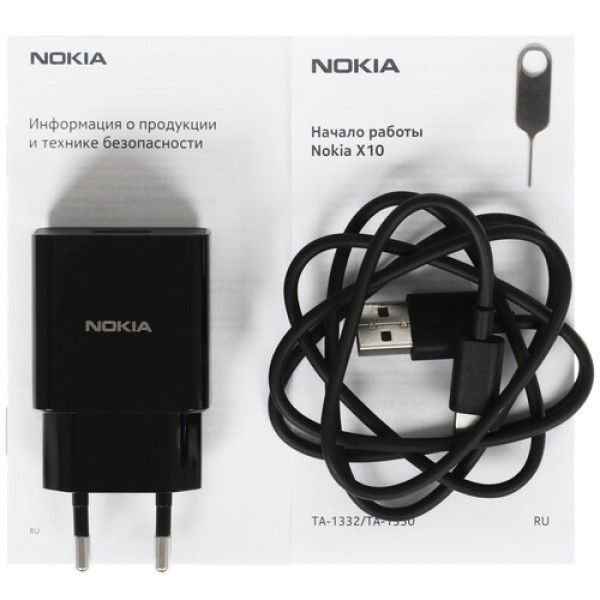 Смартфон Nokia X10 6/128Gb [6,67"/5G/NFC/Cam48+5+2+2/4470mAh/White]