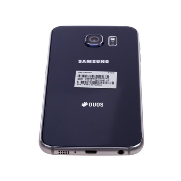 Смартфон Samsung SM-G920 Galaxy S6 5.1" 64Gb Black 8x1.5Ghz/3072Mb/2560x1440/2SIM/3G/LTE6/GPS/Cam16/2550mAh/Android 5.0