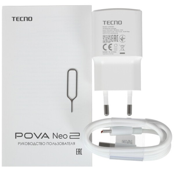 6.82" Смартфон Tecno POVA Neo 2 128 ГБ синий