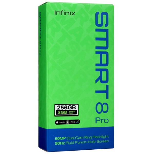 6.6" Смартфон Infinix SMART 8 Pro 256 ГБ голубой