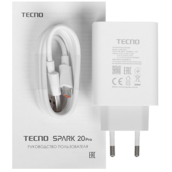 6.8" Смартфон Tecno SPARK 20 Pro 256 ГБ золотистый