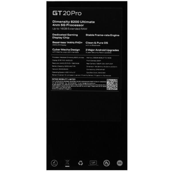6.78" Смартфон Infinix GT 20 Pro 256 ГБ оранжевый