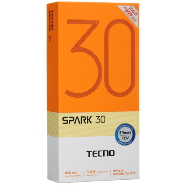 6.78" Смартфон Tecno SPARK 30 4G 256 ГБ зеленый