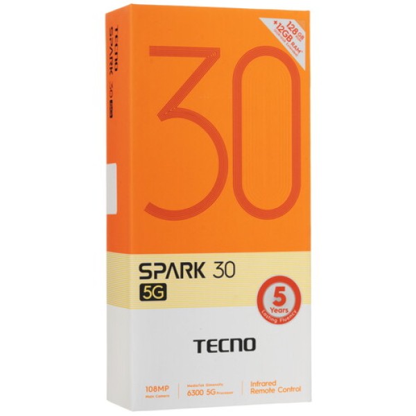 6.67" Смартфон Tecno SPARK 30 5G 128 ГБ белый